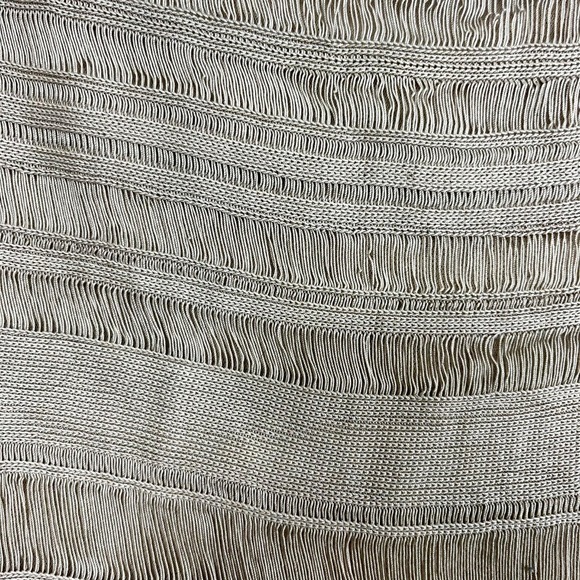 MIRCO GIOVANNINI Skirt Womens 2 Tan Hand Loomed Fringe Feminine Romantic Mini - Picture 3 of 10